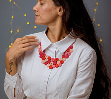 Crochet Necklace | Zuri Necklace ~ Red