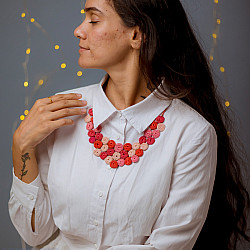 Crochet Necklace | Zuri Necklace ~ Red