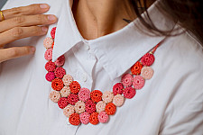 Crochet Necklace | Zuri Necklace ~ Red