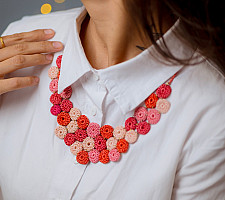 Crochet Necklace | Zuri Necklace ~ Red