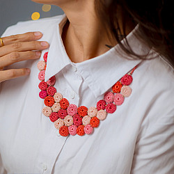 Crochet Necklace | Zuri Necklace ~ Red