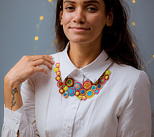 Crochet Necklace | Kai Necklace ~ Multicoloured
