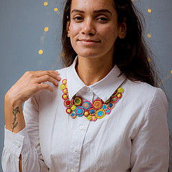 Crochet Necklace | Kai Necklace ~ Multicoloured
