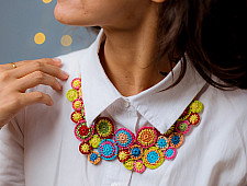 Crochet Necklace | Kai Necklace ~ Multicoloured