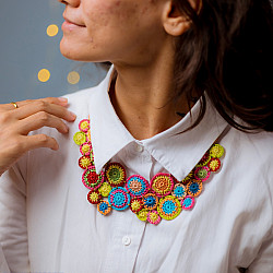 Crochet Necklace | Kai Necklace ~ Multicoloured
