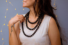 Crochet Necklace |  Vrishti ~ Black