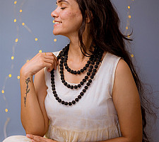 Crochet Necklace |  Vrishti ~ Black