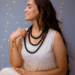 Crochet Necklace |  Vrishti ~ Black