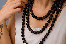 Crochet Necklace |  Vrishti ~ Black