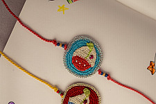 Crochet Rakhi -⚬- Colorful Boats Kids Rakhi (Set of 2)