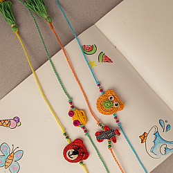 Crochet Rakhi -⚬- Cute Toys & Animals Kids Rakhi (Set of 4)