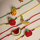 Handmade Fruity Candies Kids Crochet Rakhi (Set of 5)