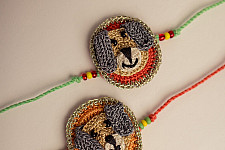 Crochet Rakhi -⚬- Cute Pets Kids Rakhi (Set of 2) 
