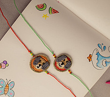 Crochet Rakhi -⚬- Cute Pets Kids Rakhi (Set of 2) 