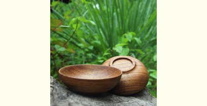 Sankhla ✼ Wooden Burmese Bowl (Set of two) ✼ 2