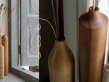 Sankhla | Handmade Wooden Home Decor Vase ( Set of Five )