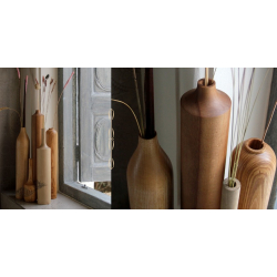 Sankhla | Handmade Wooden Home Decor Vase ( Set of Five )