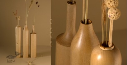 Sankhla | Wooden Flower Vase (Set of Three )