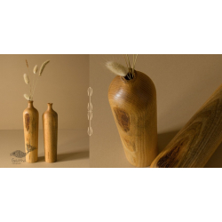 Sankhla | Wooden Miniature Vase ( Set of Two)