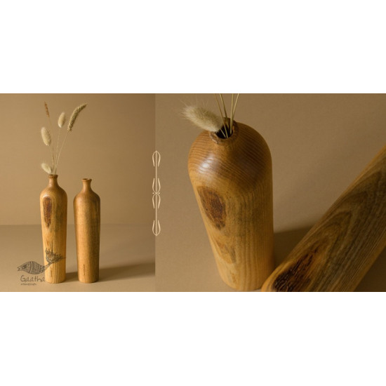 shop Wooden Miniature Vase ( Set of Two)