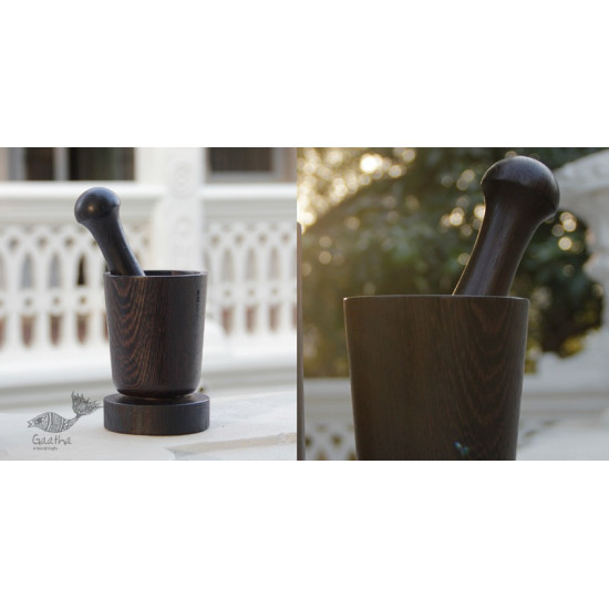 shop Wooden Motar & Pestle