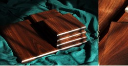 Sankhla ✼ Walnut Wooden Platter (Set of 4) ✼ 10