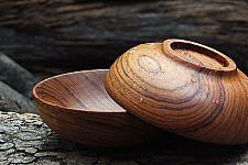 Sankhla ✼ Wooden Burmese Bowl (Set of two) ✼ 2