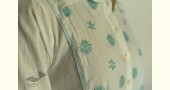 handloom Cotton chikankari hand Embroidered Tunic -  white color