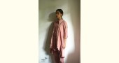 handloom Cotton chikankari hand Embroidered Tunic -  carrot red color