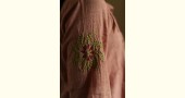 handloom Cotton chikankari hand Embroidered Tunic -  carrot red color