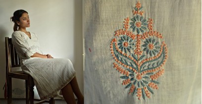 Tahzeeb . तहज़ीब ✽ Handloom Cotton ✽ Hand Embroidered Kurta ✽ 23