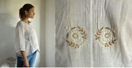 Tahzeeb . तहज़ीब ✽ Handloom Cotton ✽ Hand Embroidered Top ✽ 15A