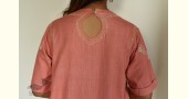 Handloom Cotton - Hand Embroidered  Half Sleeve Tunic