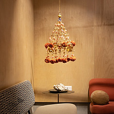 Senses Play ▣ Handmade Banana Fiber Paper ▣ Genda Phool Jhoomar - Tangerine ▣ 1