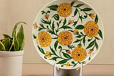 Senses Play ▣ Genda Phool Jaipur Pottery ▣ Wall decor & Serving Platters - White ▣ 27