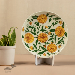 Senses Play ▣ Genda Phool Jaipur Pottery ▣ Wall decor & Serving Platters - White ▣ 27