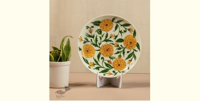 Senses Play ▣ Genda Phool Jaipur Pottery ▣ Wall decor & Serving Platters - White ▣ 27