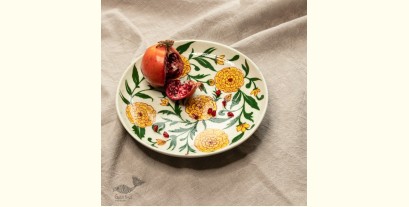 Senses Play ▣ Genda Phool Jaipur Pottery ▣ Wall decor & Serving Platters - White ▣ 27