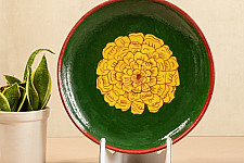 Senses Play ▣ Genda Phool Jaipur Pottery ▣ Wall decor & Serving Platters - Green ▣ 28