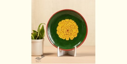 Senses Play ▣ Genda Phool Jaipur Pottery ▣ Wall decor & Serving Platters - Green ▣ 28