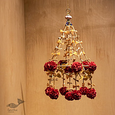 Senses Play ▣ Handmade Banana Fiber Paper ▣ Gulab Phool Jhoomar - Red ▣ 37