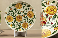 Senses Play ▣ Genda Phool Jaipur Pottery ▣ Wall decor & Serving Platters - White ▣ 27