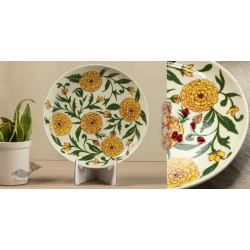 Senses Play ▣ Genda Phool Jaipur Pottery ▣ Wall decor & Serving Platters - White ▣ 27