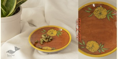 Senses Play ▣ Genda Phool Jaipur Pottery ▣ Wall decor & Serving Platters - Yellow ▣ 29