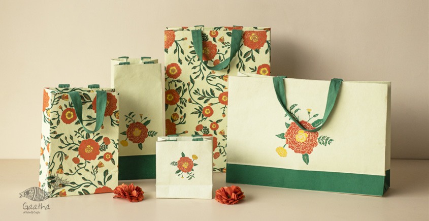 designer Gift bags made with recycled paper 