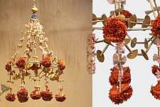 Senses Play ▣ Handmade Banana Fiber Paper ▣ Genda Phool Jhoomar - Tangerine ▣ 1