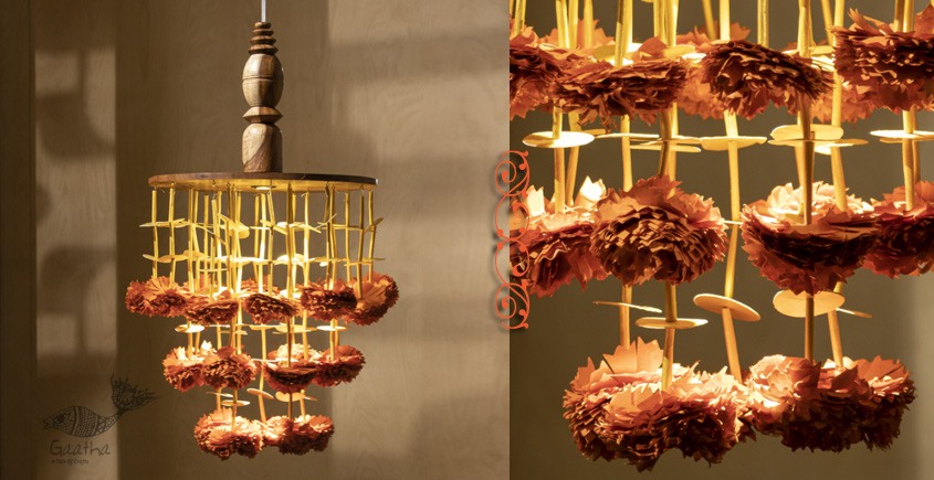 designer decorative Marigold flower hanging light lamp