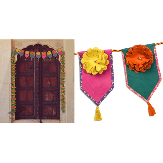 designer decorative flower hanging Toran - Genda Kutch Toran