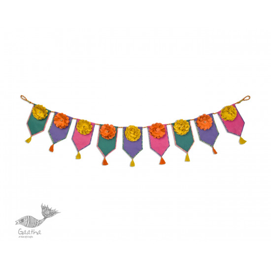 designer decorative flower hanging Toran - Genda Kutch Toran