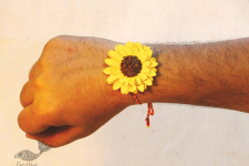 Sibling Bond ▣  "Sunflower" Handmade Phool Rakhi